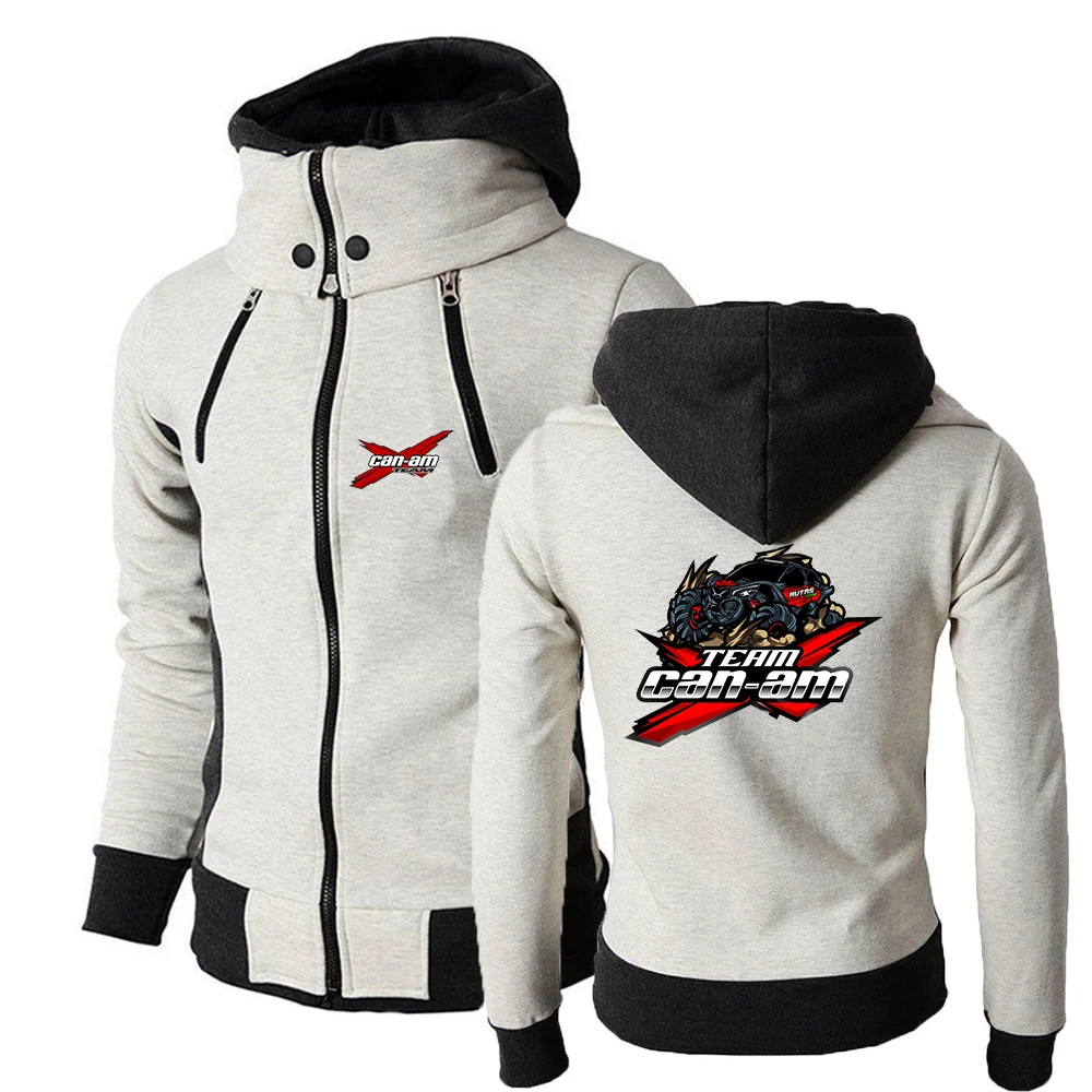 Can Am Team sepeda motor cetakan, Hoodie Slim Fit nyaman untuk lelaki, warna Solid kasual baru musim gugur