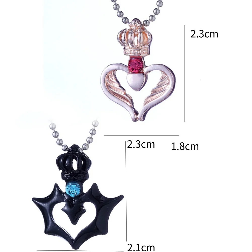 المعلقات زوجين للنساء الرجال هدية عيد الحب مجوهرات دروبشيبينغ عشاق الموضة لها الملك له الملكة تاج الرسالة القلائد #4