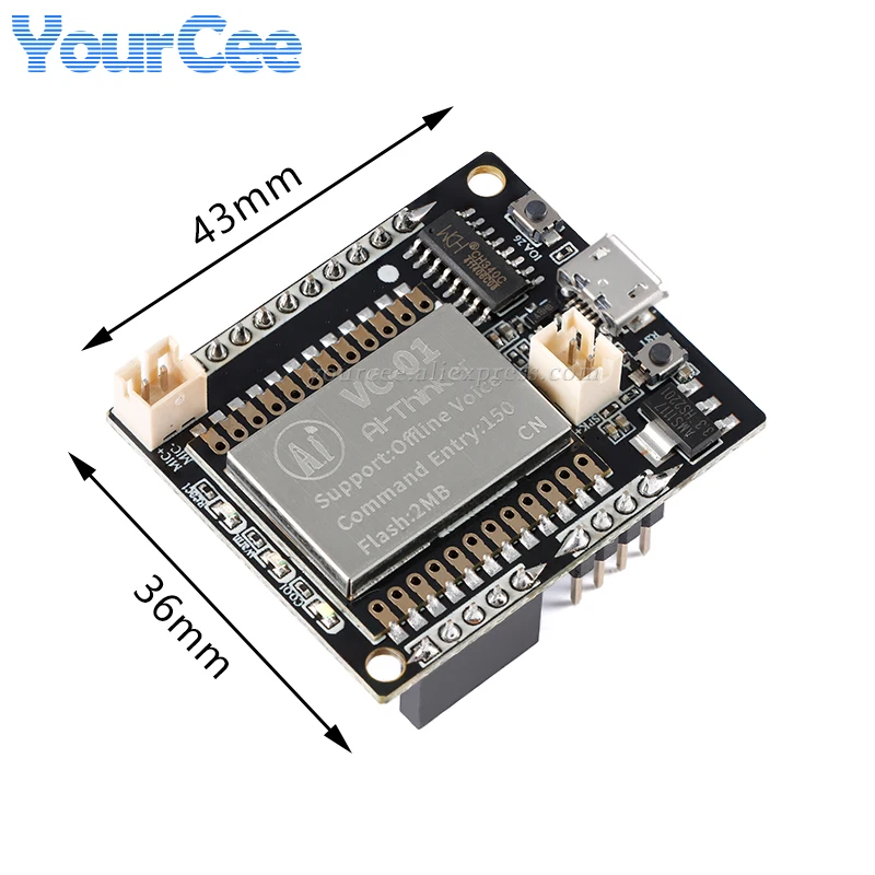VC-01AI Intelligent Network-free Pure Offline Voice Development Board Offline Recognition English Voice Control Module