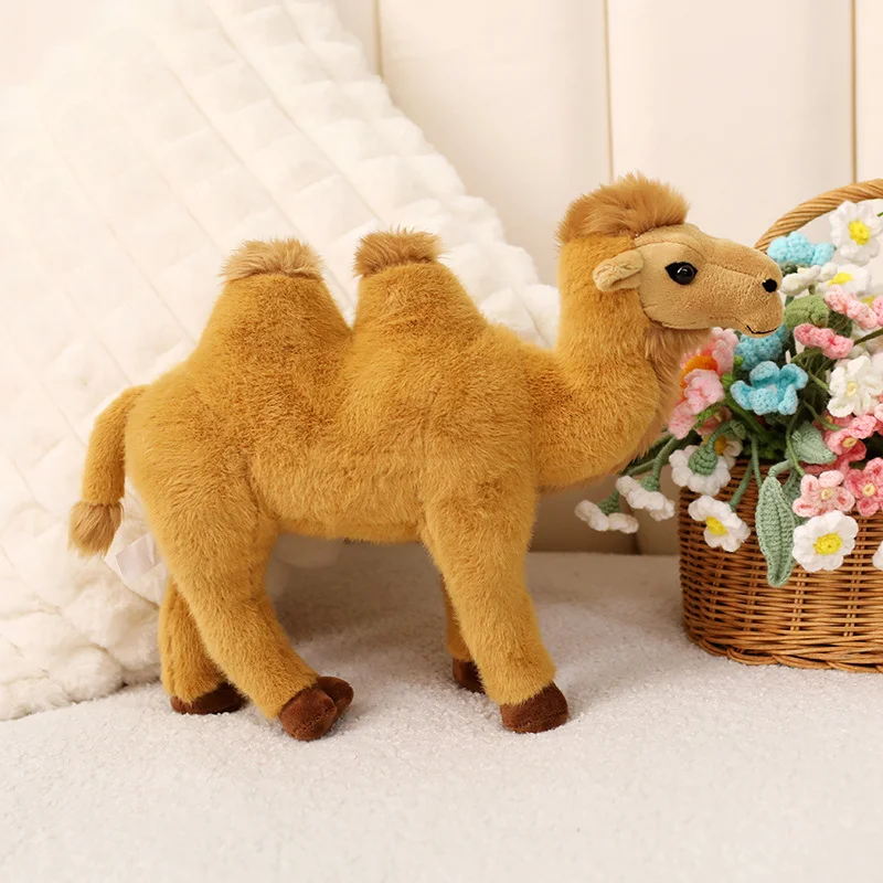 

Плюшевая игрушка-имитация верблюда 30 см, мягкая набивная игрушка-верблюд для детей, креативный декор для книжной полки/автомобиля, забавный подарок