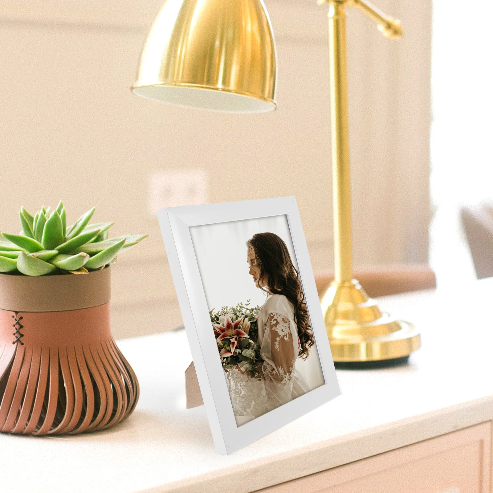 

5pcs Pvc Wall Picture Decorative Photo For Home Office Decor Simple Design Bedroom Living Room Wall Hanging Frame Wedding