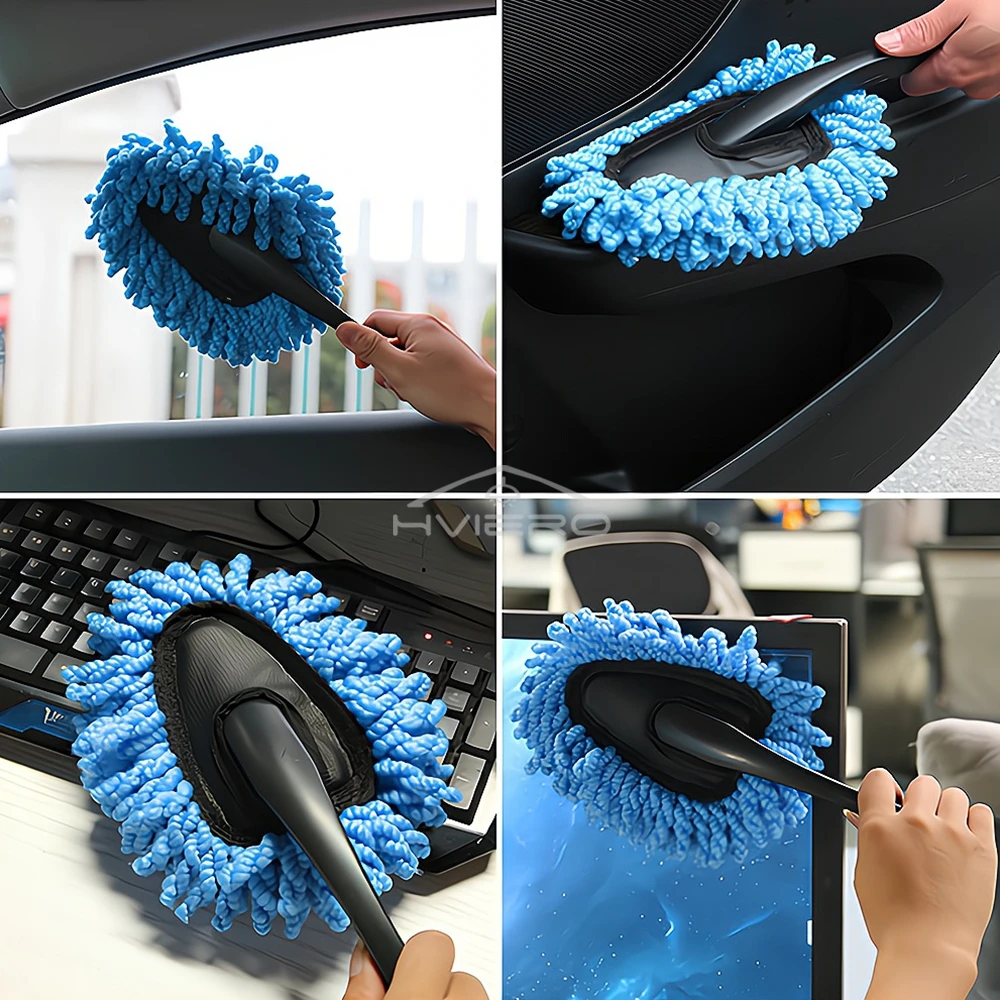 Car Dust Removal Small Duster Wipe Car Soft Brush Cleaning Mini Bristle Brush Dust Removal Nanofiber Car Interior Cleaning Mop view 3