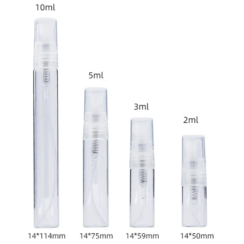 8pcs/lot 2ml 3ml 5ml 10ml mini Protable glass spray perfume bottle, small Refillable sample perfume atomizer bottles