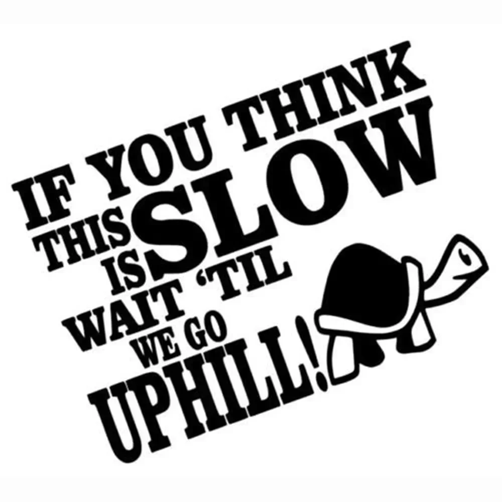 Funny Tortoise IF YOU THINK THIS IS SLOW WAIT Car Sticker Decals For Car Bumper Window Motorcycle Scooter Decor Accessories