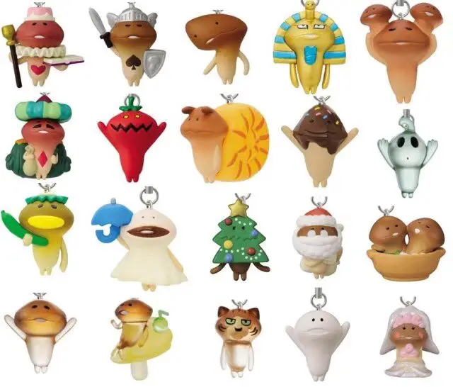 10pcs kawaii Funghigarden Mini Figurines Miniature Mushroom cute ornament pendant