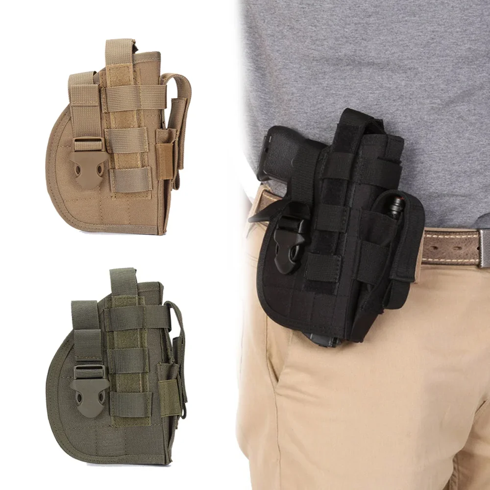 NEW Molle Gun Case Pistol Right Hand Utility Airsoft Hunting Pouch Combat Handgun Waist Belt Holster for Glock