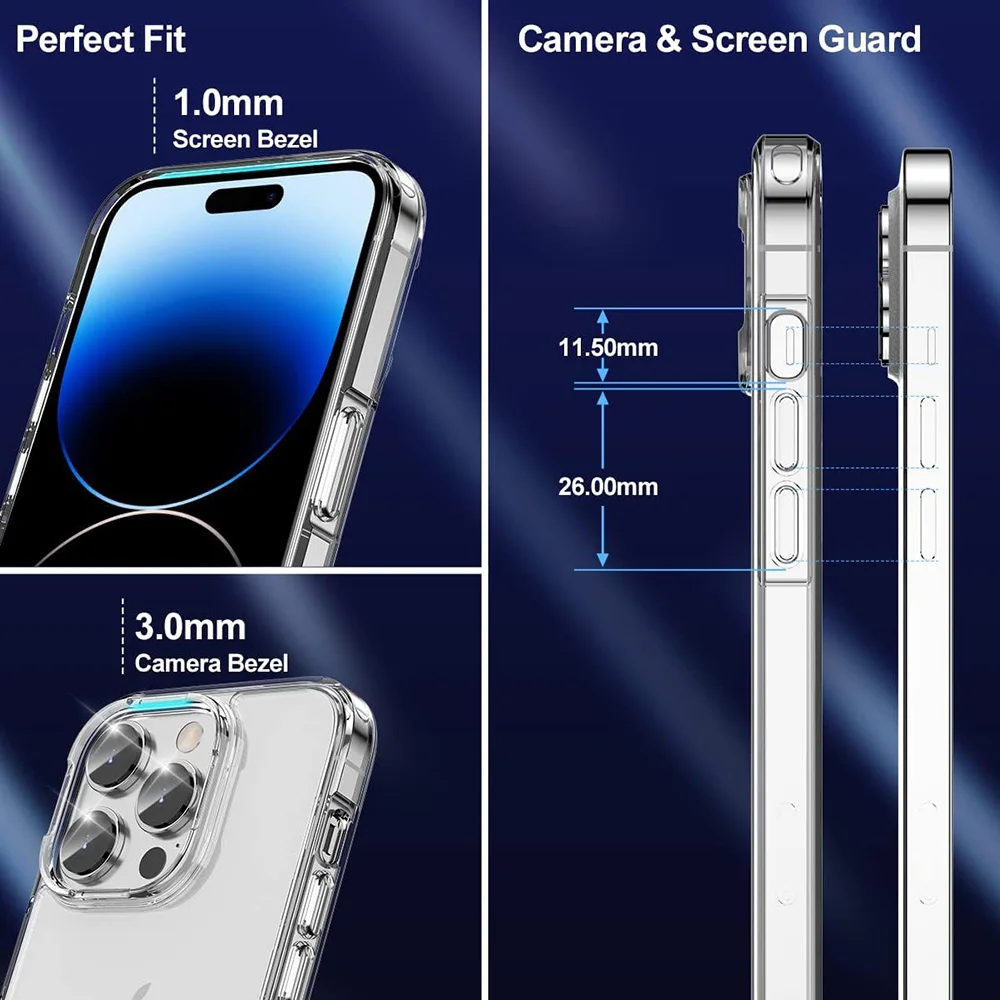 الهجين للصدمات الغطاء الخلفي للقضية آيفون 16e 16 15 14 13 12 11 برو ماكس زائد ميني واضح الصلب قطعة سيليكون لينة قذيفة رقيقة بولي يوريثان #3