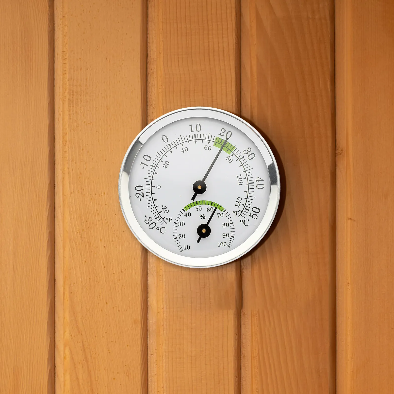 Round Mini Thermohygrometer Micro Pointer Indoor Outdoor Temperature Humidity Monitor Analog Hygrometer for Living Room Office
