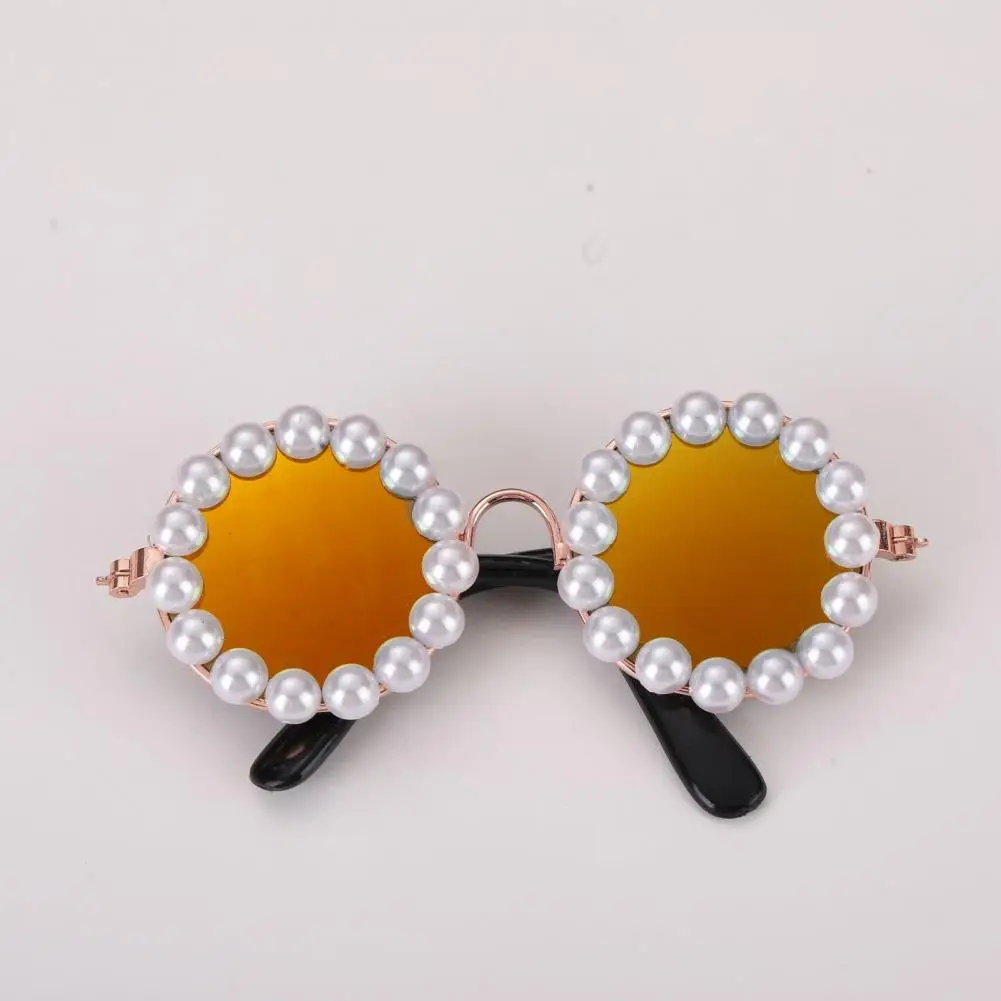 Pet Accessories with Artificial Pearls Pet Glasses with Faux Pearl Decoration for Cats Dogs Festive for Pets for Parties