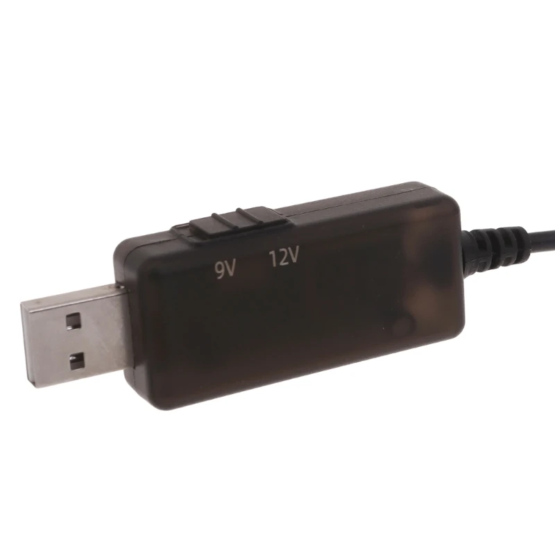 USB Converter Cord DC5V to 9V 12V USB Adapter Cable 5.5x2.1mm Connecter for Router, Optical Speaker