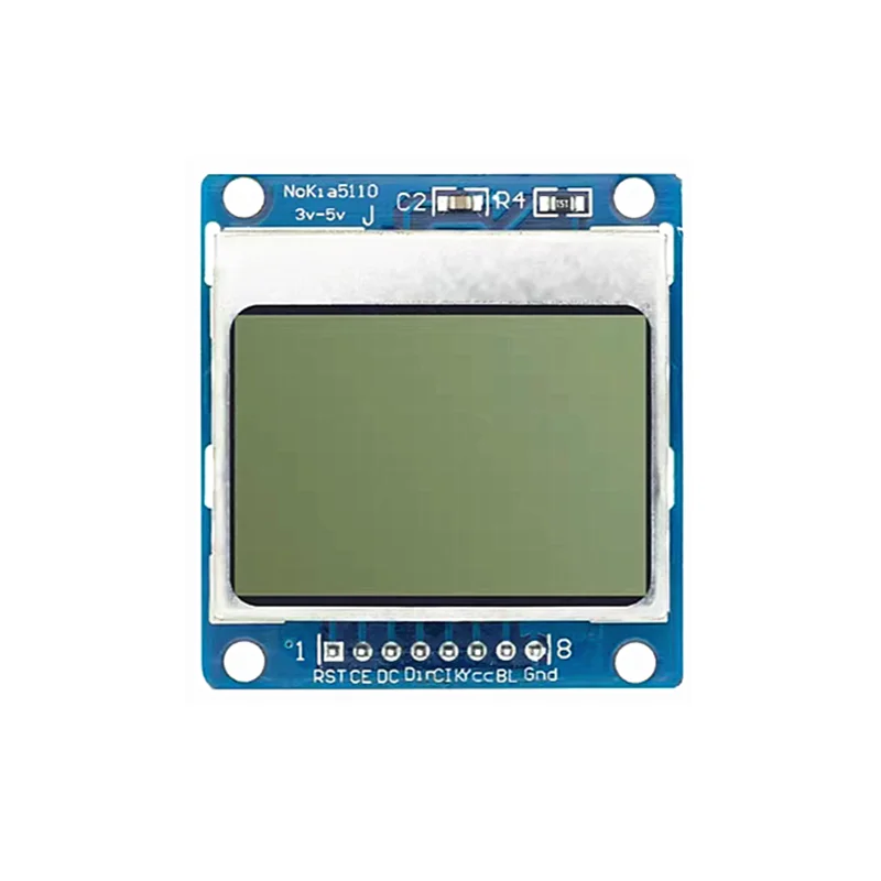 

NEW blue 84X48 Nokia 5110 LCD Module with blue backlight with adapter PCB for arduino Compatible with 3310 LCD