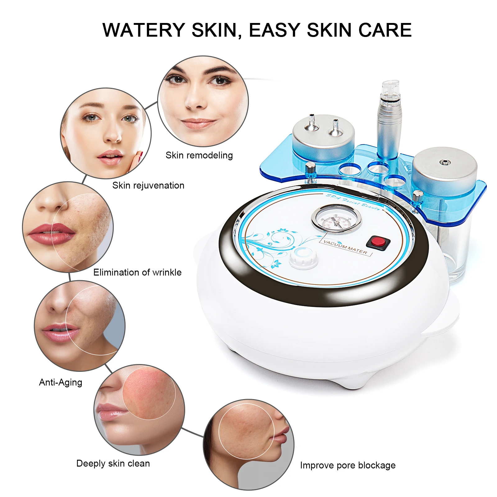Hydra Dermabrasion Facial Machine Microdermabrasion Wrinkle Remover Aqua Peel Deep Cleaning Skin Tightening Device for Beauty Tr