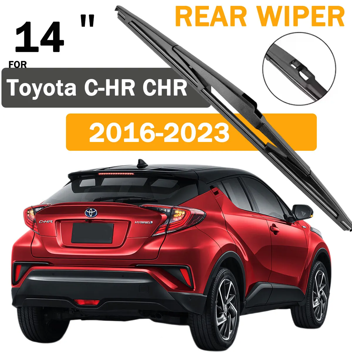 

14" Rear Windshield Windscreen Wiper Blade 1PC For Toyota C-HR CHR 2016-2023 Car Rear Window Accessories