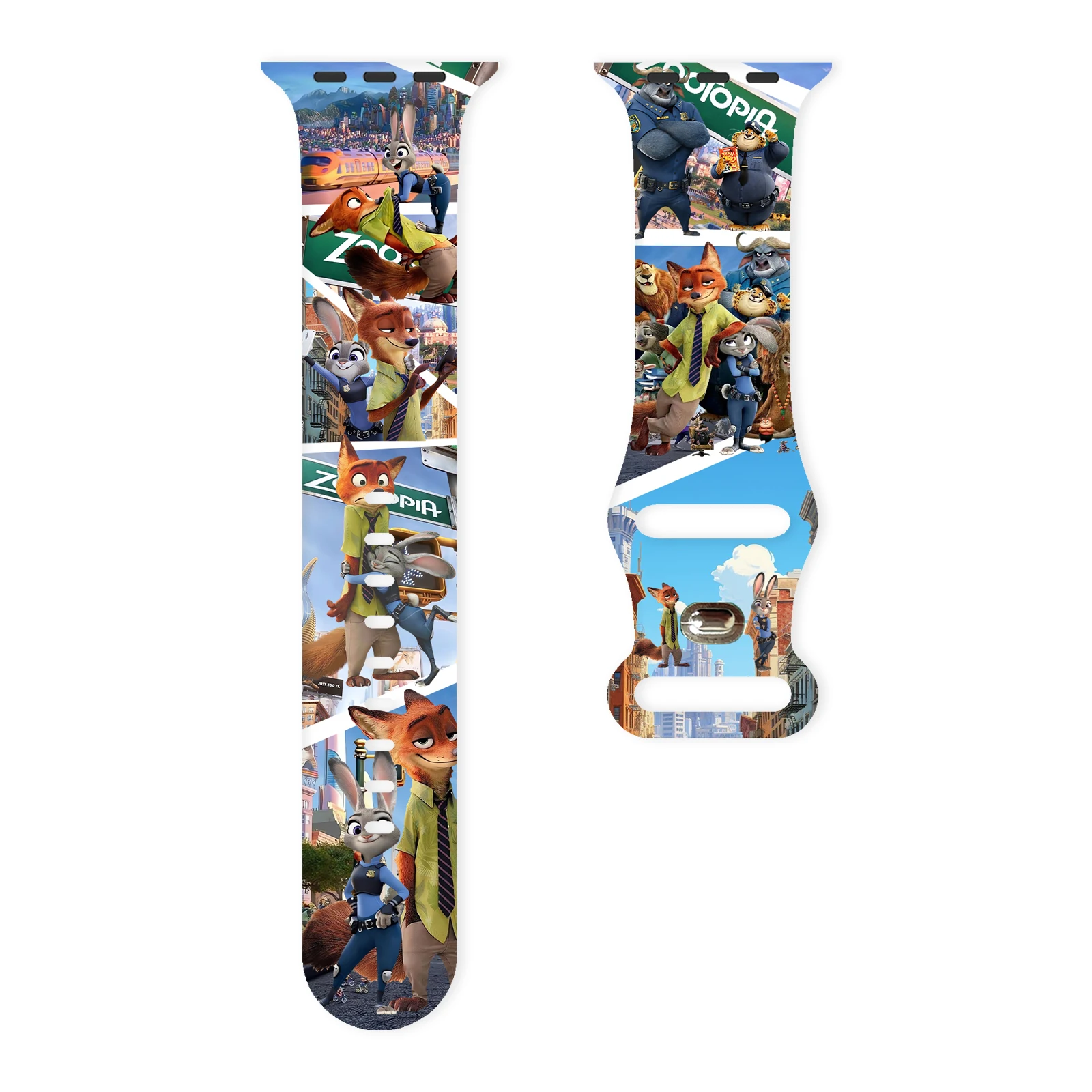 

Zootopia Series Silicone Printed Straps for iWatch 11 10 9 8 7 SE Bands Replaceable Bracelet for Apple Watch 46mm 42mm 41mm 40mm