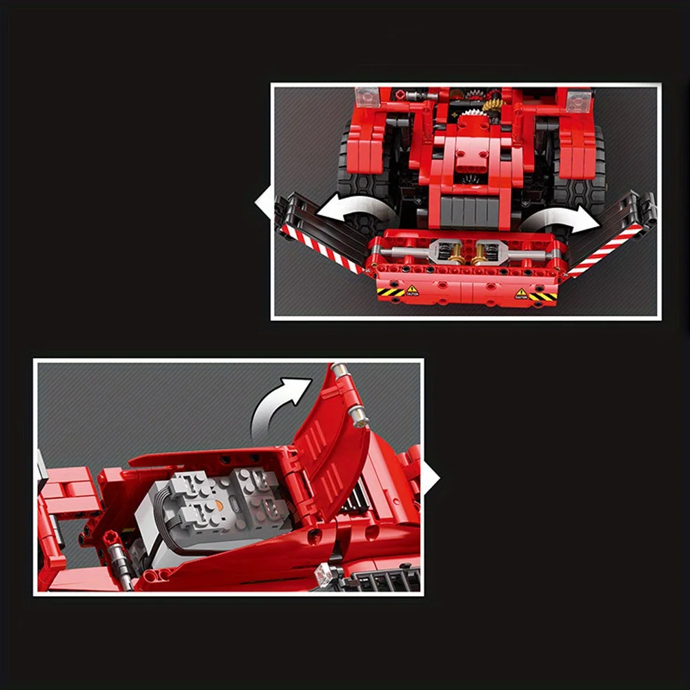 MOC – chariot élévateur à bras télescopique, modèle de bateau jouet, ensemble de blocs de construction, décoration intérieure détaillée, cadeau d'anniversaire idéal pour la saint-valentin