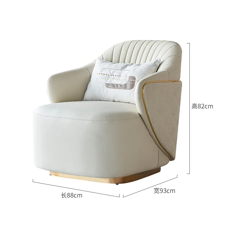 Italian minimalist leisure simple light luxury designer furniture negotiation reception sofa armchair