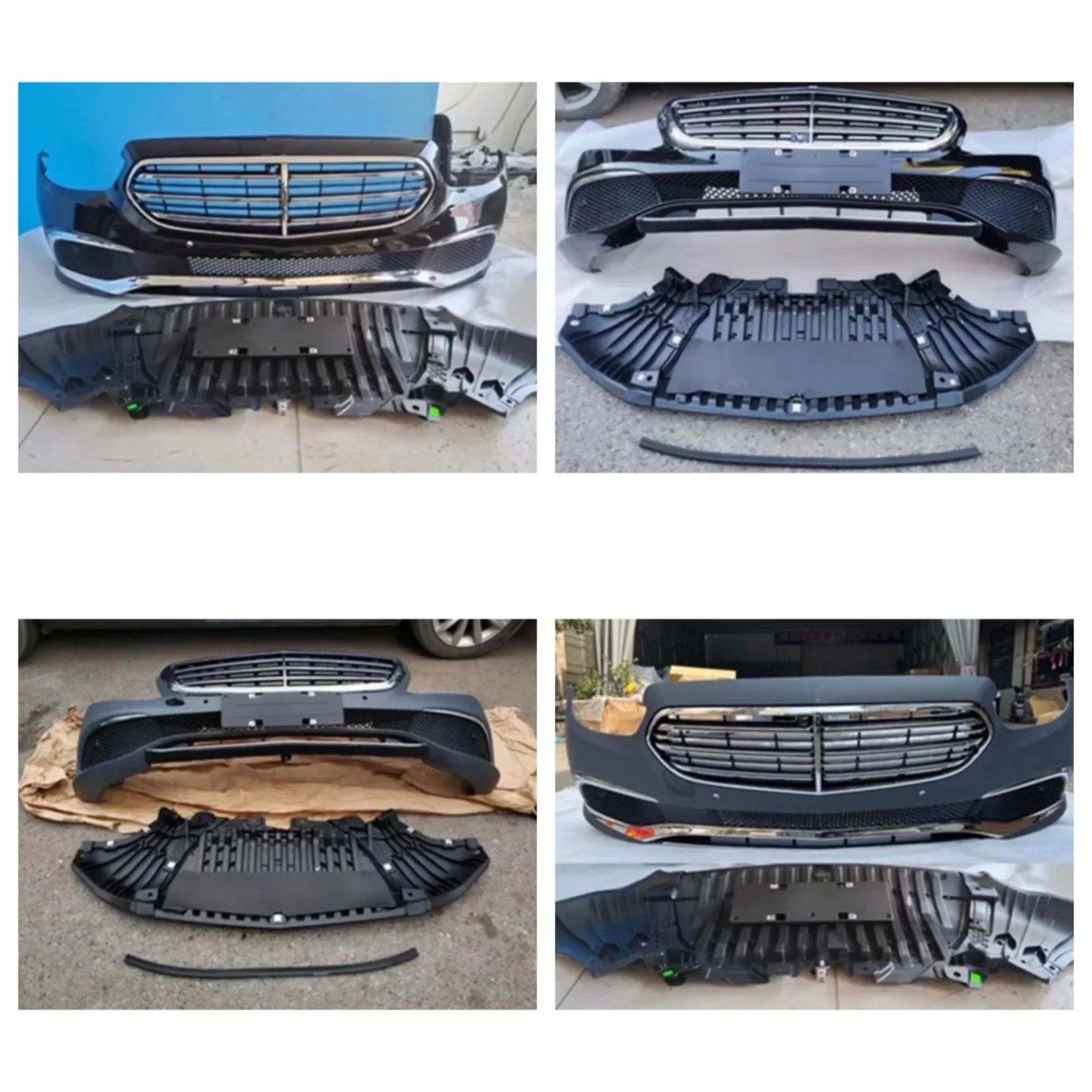 

Комплект кузова, решетка переднего бампера в сборе для Mercedes Benz E Class E200 E300L, новый стиль, автомобильные аксессуары