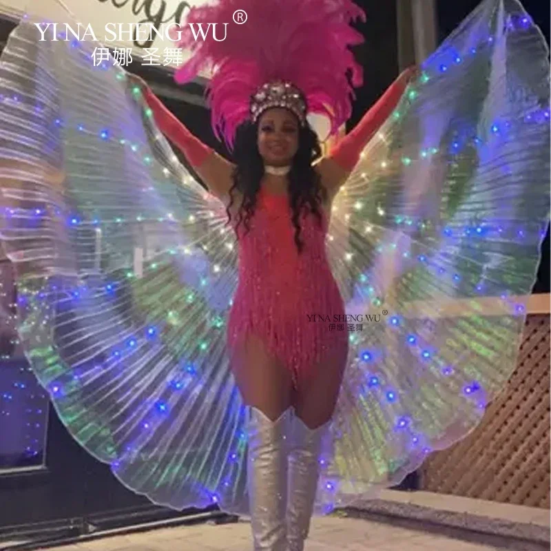 Vestido de baile latino para mujer, traje de baile puesta en escena, borla brillante, falda sin mangas con diamantes de imitación, traje Sexy de Jazz para discoteca