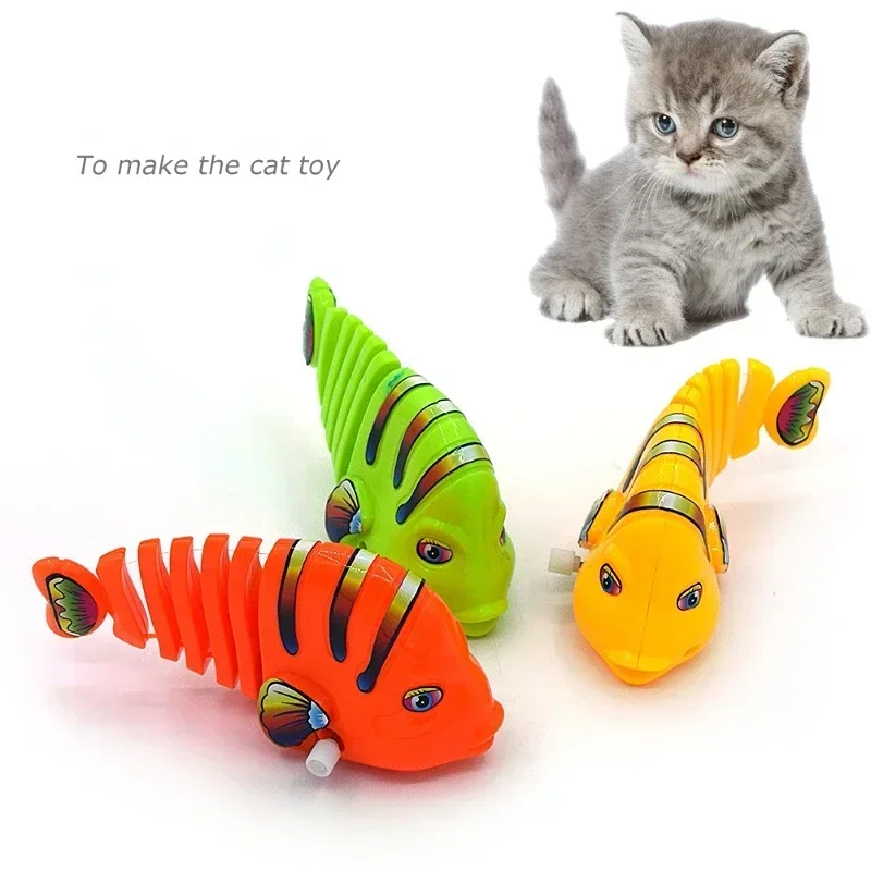 Pet Cat Toys Spring Fish Clockwork Fish Interactive Funny Cat Pet Plastic Toys Pet Supplies