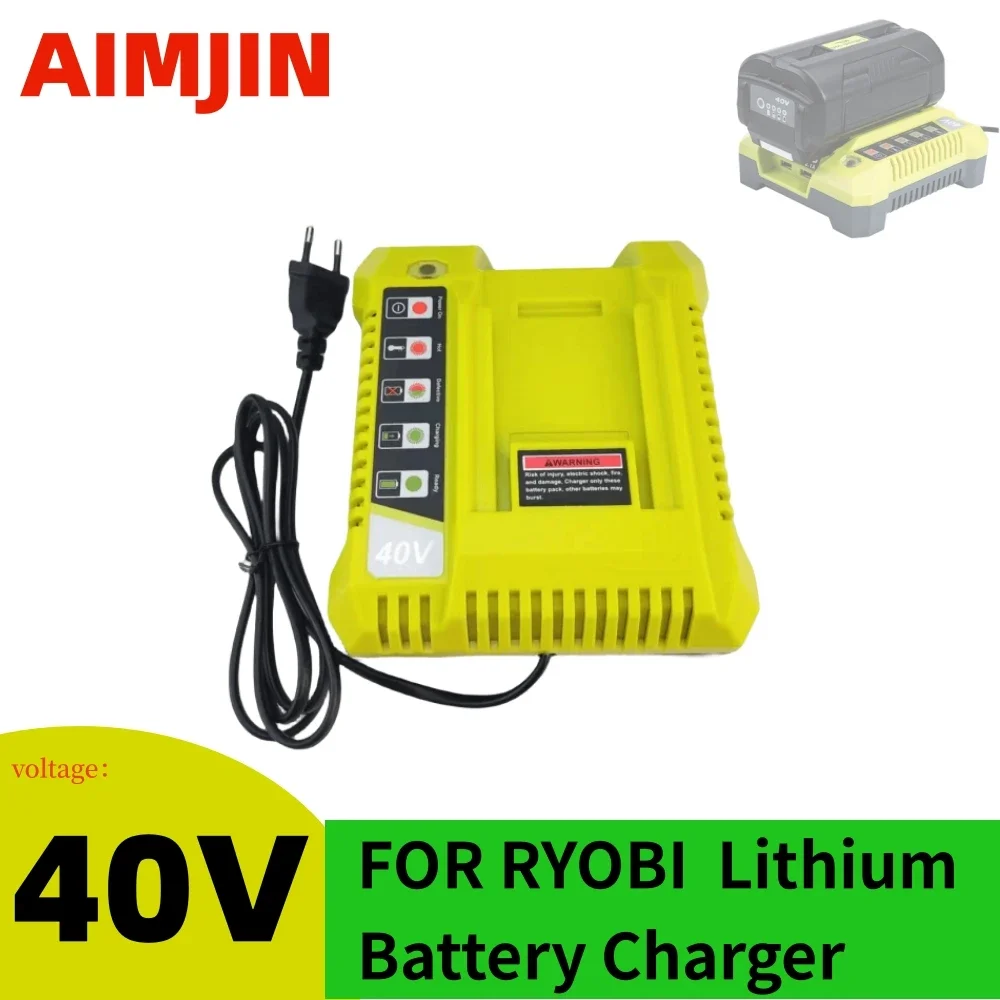 

Suitable for Ryobi Lithium Battery Charger OP401 OP400,OP403,OP403A,ZROP401 Adapter 36-40V Tool Mower Battery Charger