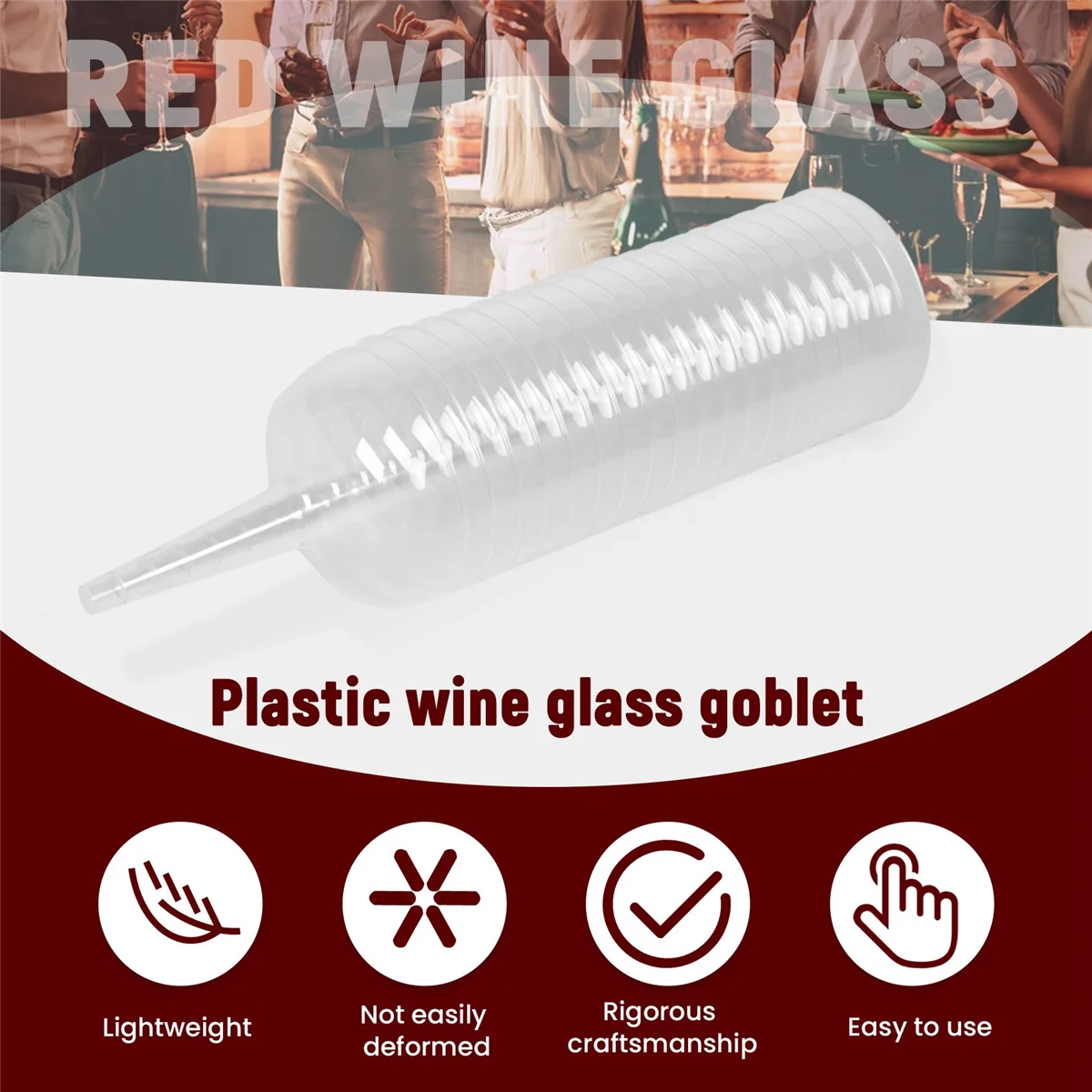 New Plastic Champagne Disposable - 20Pcs Clear Plastic Champagne Glasses for Parties Clear Plastic Cup