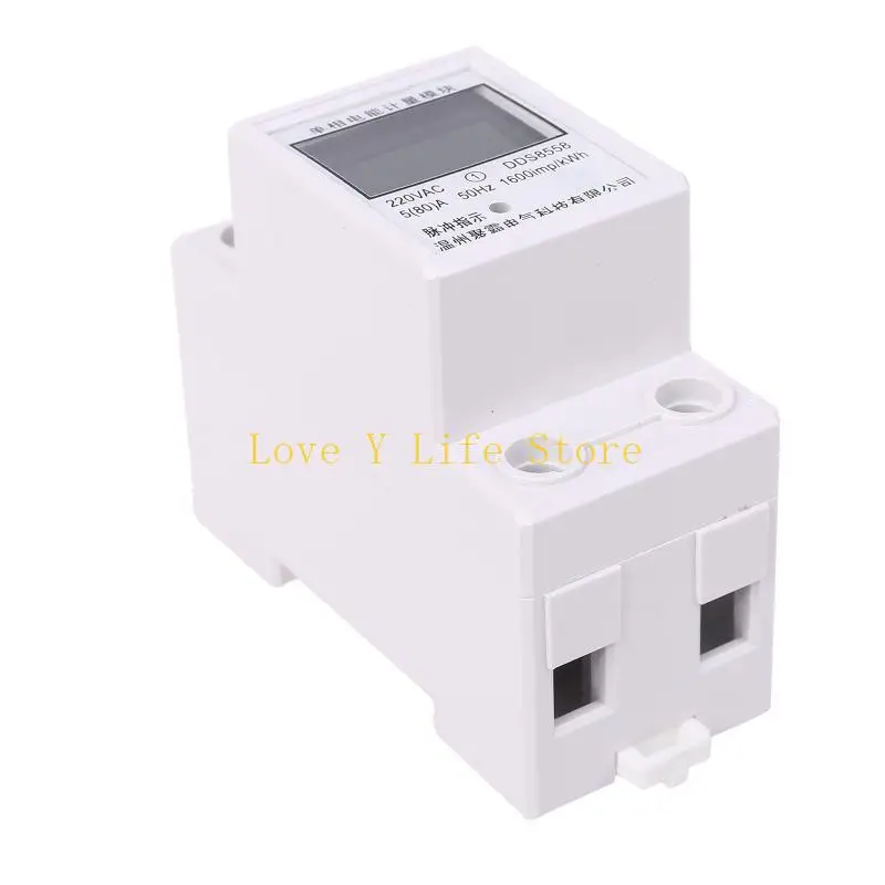 

L74C LCD Digital Electricity Meter Single Phase Energy Meter Electricity Usage MonitorSingle Phase DIN-Rail KWH Meter 60A
