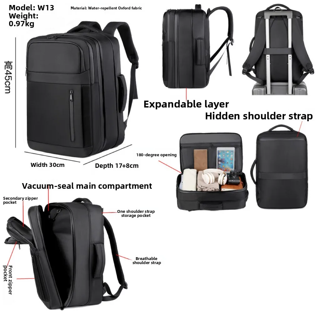 new-vacuum-compression-double-shoulder-backpack-for-work-and-business-trips-multi-functional-wet-and-dry-separation-travel-bag