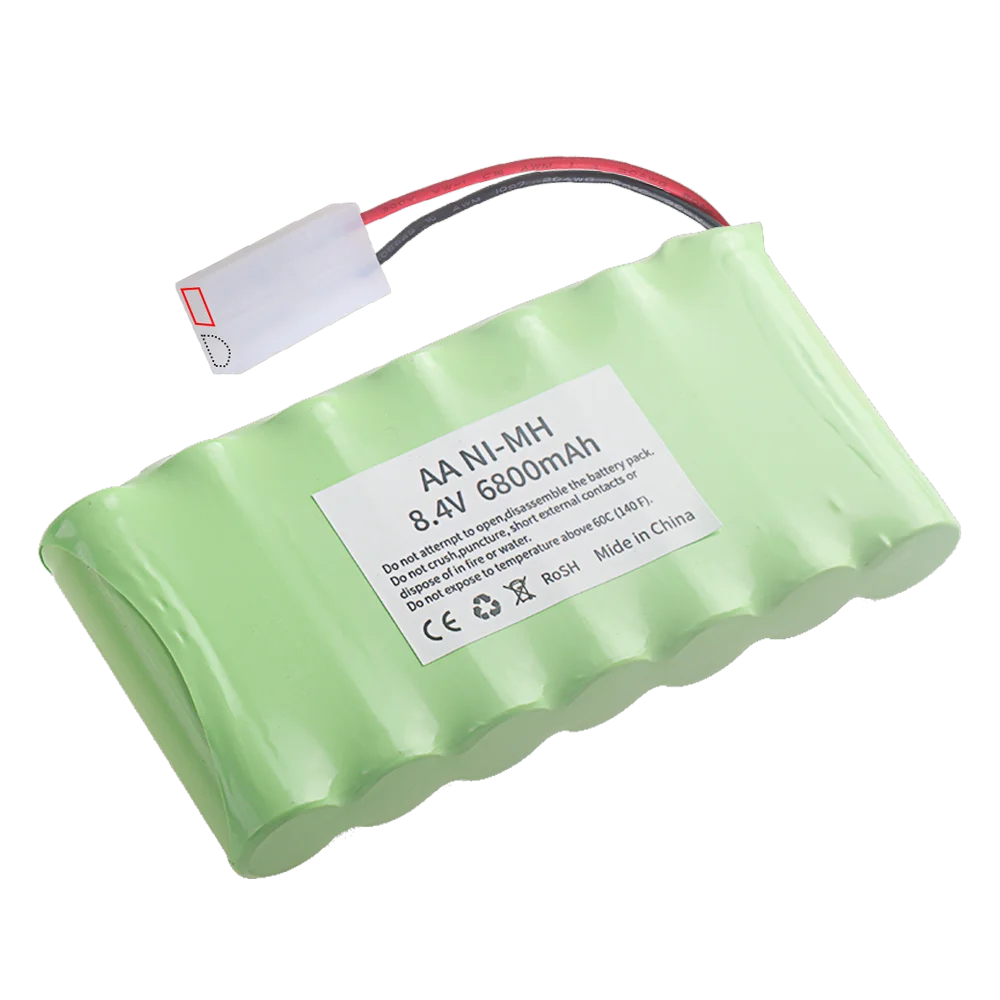 AA 8.4V Rechargeable Battery NiMH for Rc Toys Car Trucks Tanks Trains Robot Boat Gun Tools Parts 8.4V 6800mAh Battery tamiya