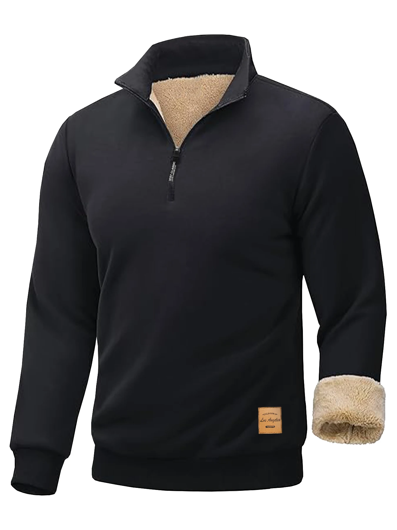 Herren-Pullover mit Viertelreißverschluss, Herbst und Winter, einfarbig, warme Pullover, Oberteile, schmale Passform, Stehkragen, Sport-Langarm-Sweatshirts