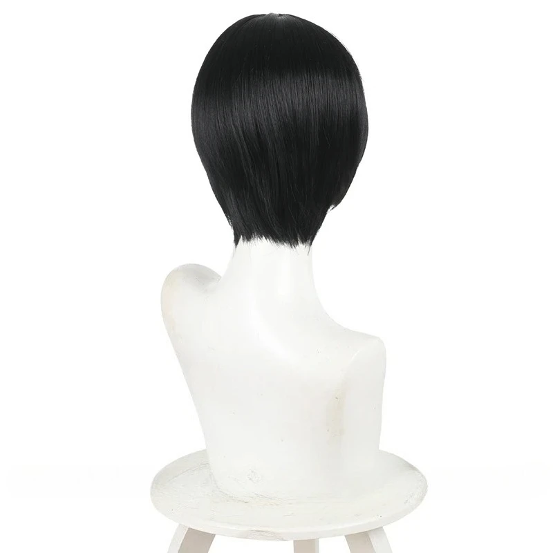 Anime The Summer Hikaru Died Yoshiki Tsujinaka Cosplay Wig Short Straight Black Wigs Long Bangs Men Women Halloween