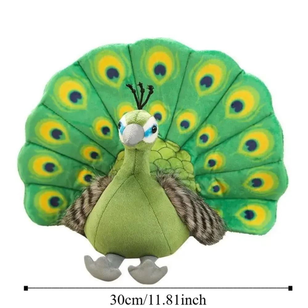 Espalha cauda pavão boneca de pelúcia 30cm simulação fofa pavão brinquedos de pelúcia macio recheado bebê pavão brinquedos de pelúcia crianças