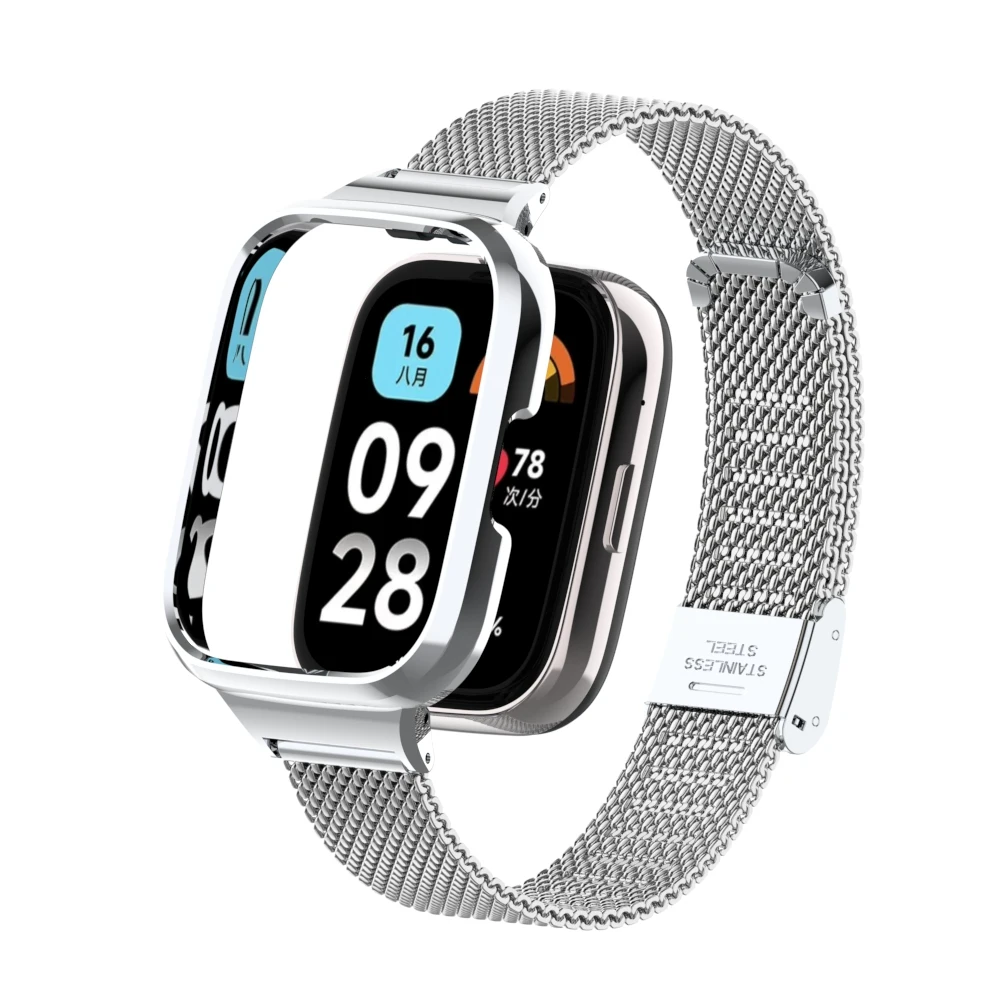 لساعة Redmi 3 حزام معدني نشط حامي لساعة redmi 3 سوار نشط + غطاء حماية لسوار معصم redmi 3 النشط