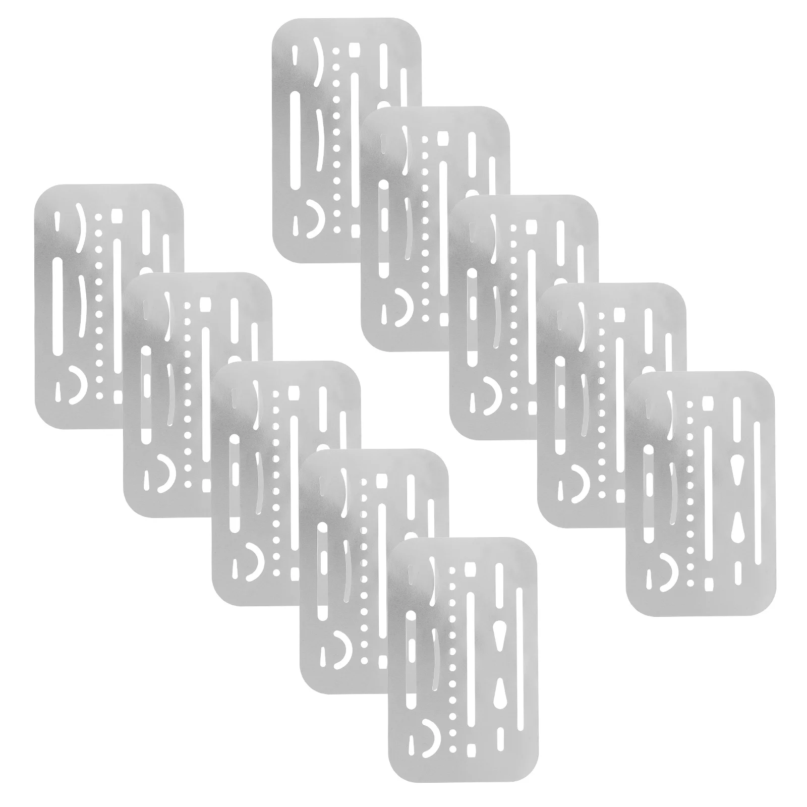 

10Pcs Patchwork Thickness Gauge Quilt Ruler Metal Drawing Template Stainless Steel Seam Gauge Sewing Measuring Tool for Fabric