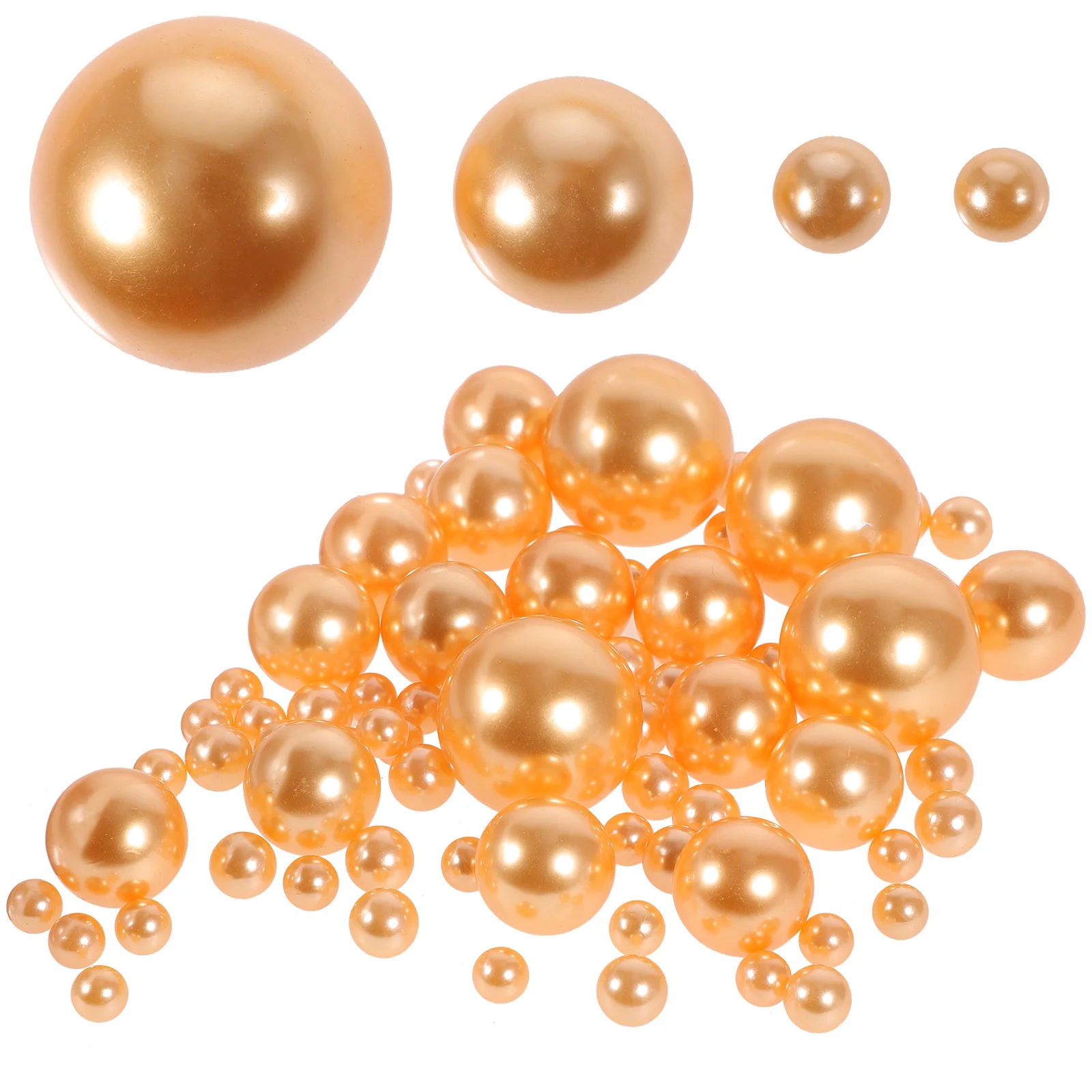 

125pcs Fillers Faux Pearl Beads Decor Filler Decorative Filler No Hole Beads For Vases Decorations Fillers