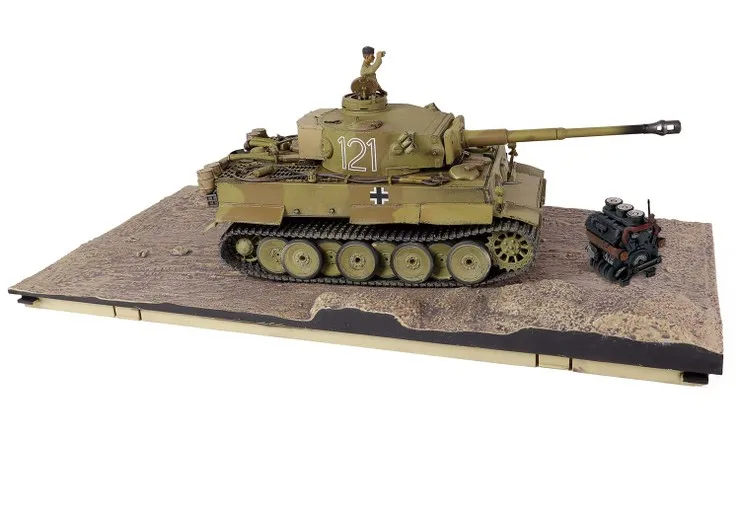 Fuerzas del Valor FOV 1/32 #121 WW2 alemán tunecino alemán Sd.Kfz.181 PzKpfw VI Tiger Ausf. E heavy tank Diecast modelo de colección