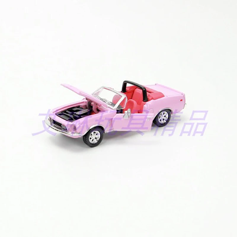 1:64 Ford Shelby GT500KR Convertible 1965 Cobra Pink Muscle Alloy Car Model Adult Classic Collection Static Display Gift Boy Toy