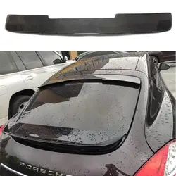 For Porsche Panamera 970 970.1 970.2 2010-2016 Real Carbon Fiber Roof Spoiler High Quality Rear Wing Trunk Top Lip Spilers