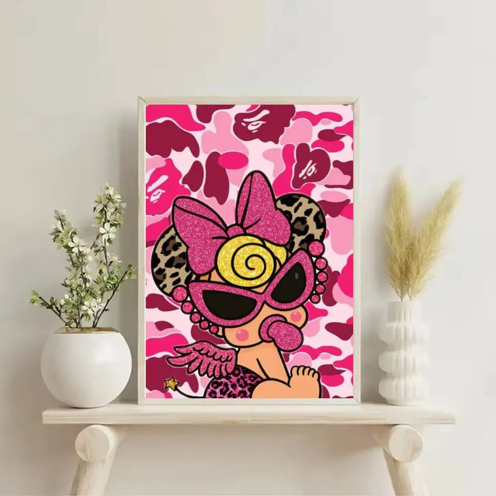 H-Hysteric Mini Rock Style Poster Self-adhesive Art Waterproof Paper Sticker Coffee House Bar Room Wall Decor
