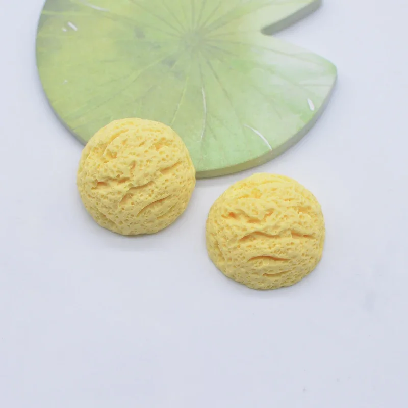 20Pcs 10mm Ice Cream Ball Resin Simulation Food Home Decor Brooch Refrigerator Magnet DIY Crafts Phone Case Accessories