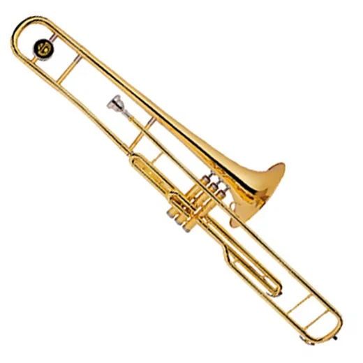 C Key Trombone With Three Pistons Gold Finish Brasswind Musical Instrument For Student School Band Daily Practice And Rehearsal
