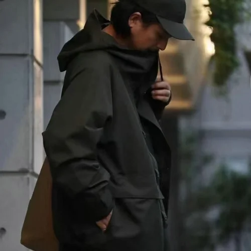 나نم사 23AW 크루저 자켓 순양선 압박 후드 조끼 외투 두꺼운 가을 겨울용 일상용 룩 스타일 유니섹스 