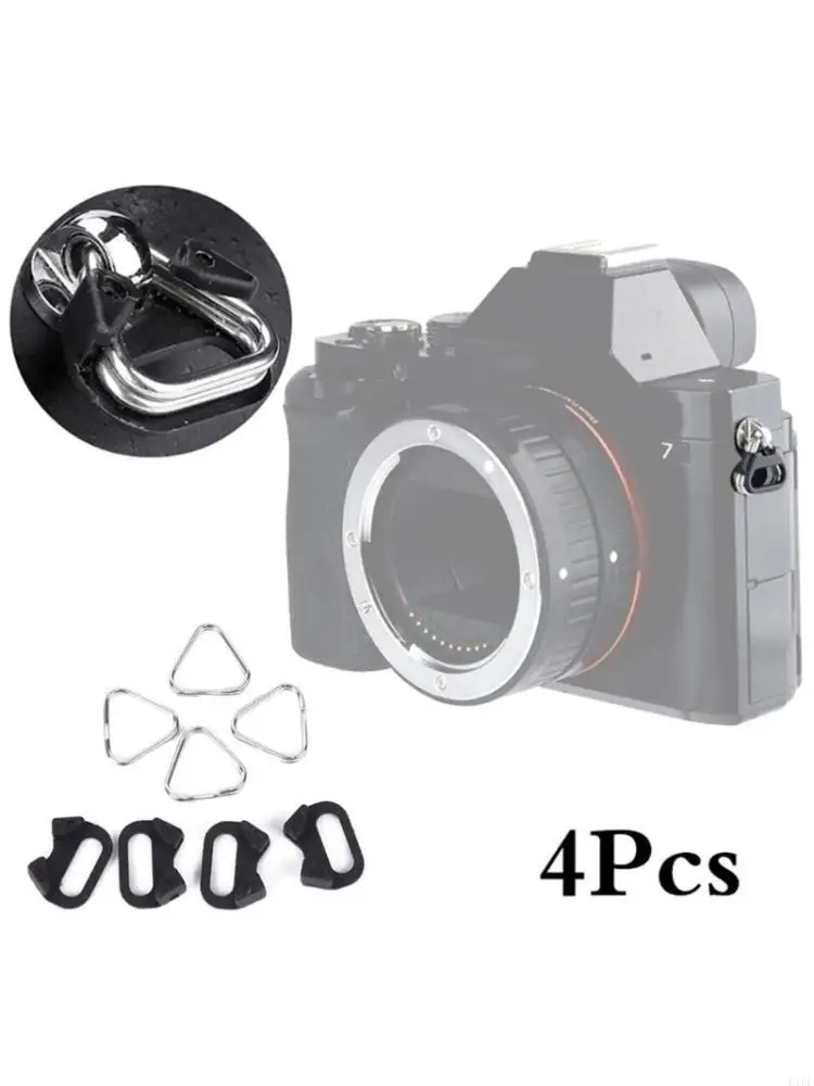 E1PF 4Pcs/set Belt Hook Camera Shoulder Strap Triangle Split  Buckle Replacement