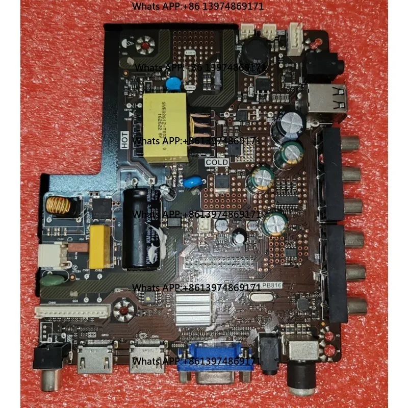 TP.V56.PB816  Three in one TV motherboard, tested well, physical photo for 35-54v 350ma 25w 1366x768 or 1920x1080