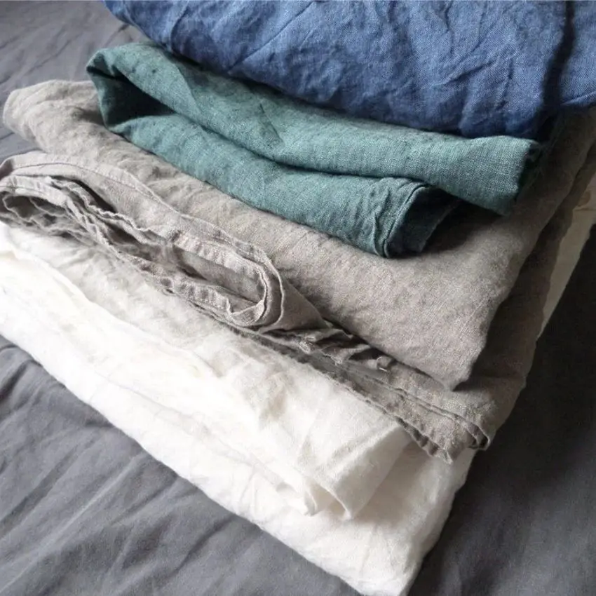 

100% Pure Linen Flat Sheet Stone Washed French Linen Solid Color Breathable Durable Bed Sheets for Hot Sleepers 1 Piece