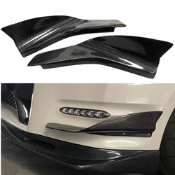 For Nissan Skyline GTR R35 2012-2013 Carbon Fiber Front Bumper Side Splitter Cover Lip Air Vent Fog Light Lamp Lid Spoiler Guard