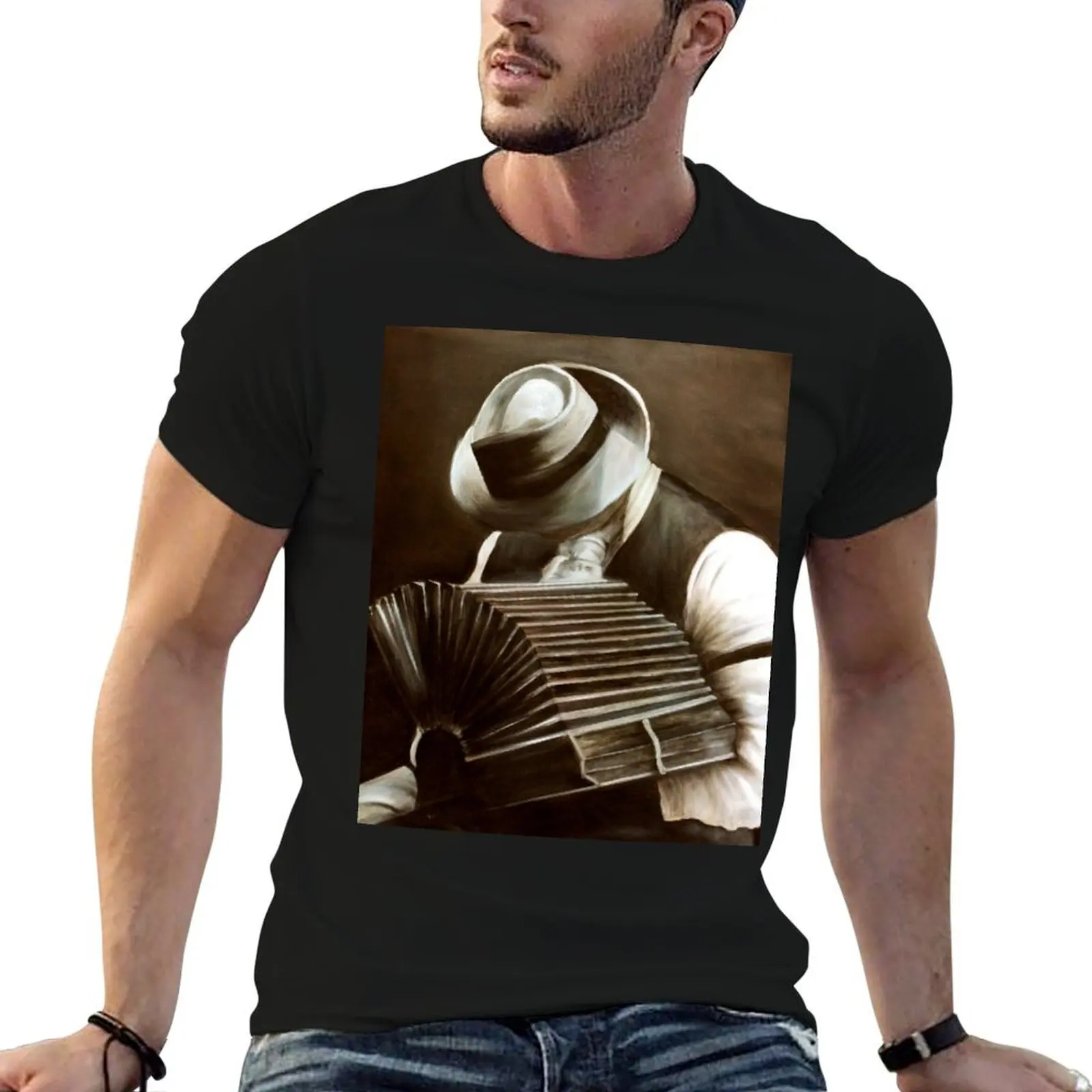 Camiseta Queja de bandoneón, camisetas divertidas, camisetas de algodón con estampado para hombre, camisetas gráficas para hombre