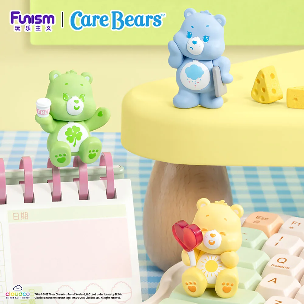 الأصلي FUNISM CareBears مايكرو ضوء سلسلة اليومية صندوق أعمى صغير الكرتون موضة الاتجاه لعبة مجسمة الحلي الزخرفية الاطفال هدية