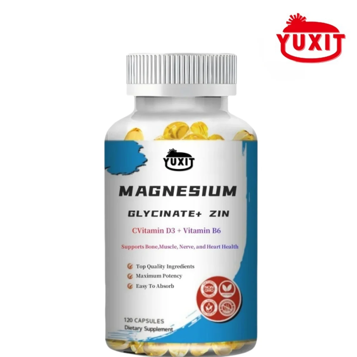 

Magnesium Glycinate & Zinc 500mg Mineral Supplement for Supports Muscle Joint and Health Maximum Absorption