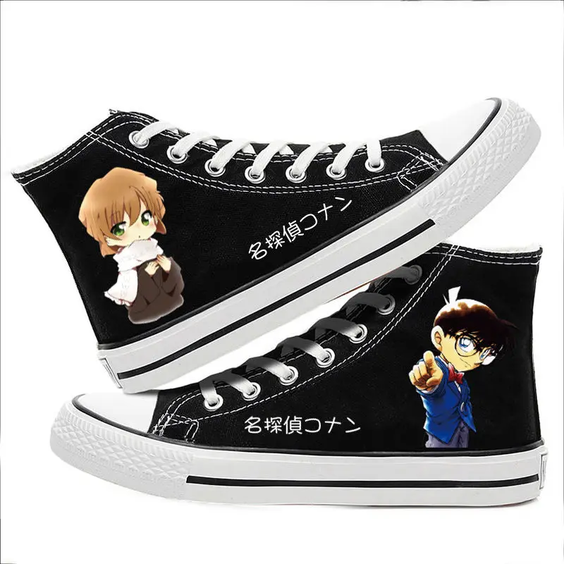 Detective Conan high-top canvas shoes personality creative cartoon anime male and female student couple board shoes holiday gift