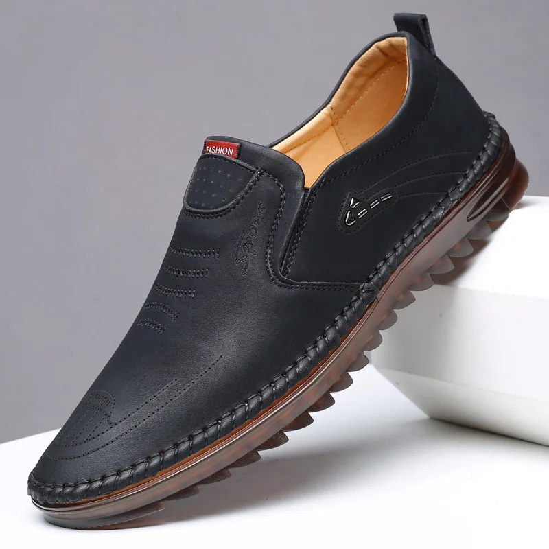 Leather Casual Shoes Man Designer Slip on Shoes for Men 2022 Fashion Brown Loafers Shoes Men Zapatos De Hombre Chaussure Homme